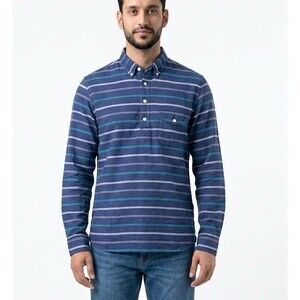 J Crew Men’s Shirt Blue Striped Small Long Sleeve